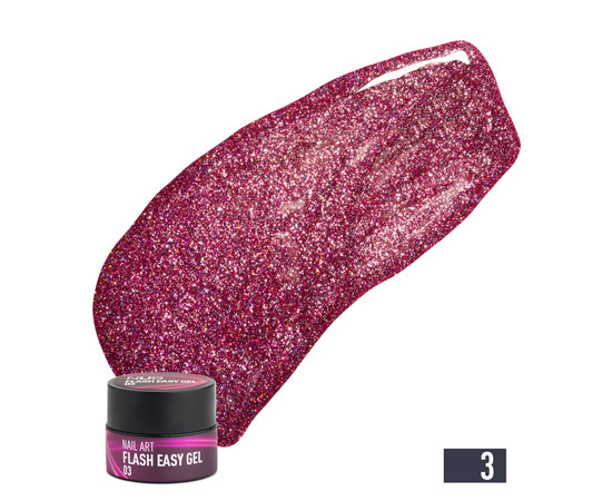 Изображение  Гель паутинка светоотражающий NUB Flash Easy Gel 5 г, № 03, Объем (мл, г): 5, Цвет: 003