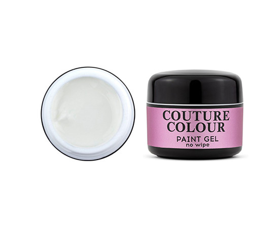 Зображення  Гель-фарба без липкого шару Couture Colour Paint Gel No Wipe White, білий, 5 г