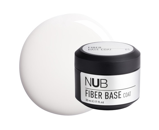 Изображение  База для гель-лака с волокнами NUB Fiber Base Coat 30 мл, № 001, Объем (мл, г): 30, Цвет: 001