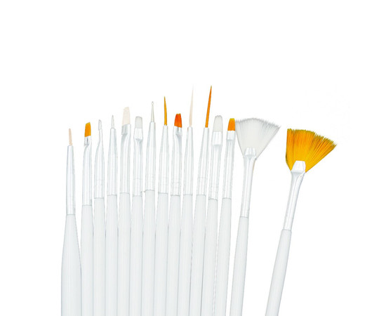 Зображення 3 Набір пензликів для манікюру 15 шт Starlet Professional білі