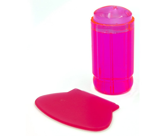 Зображення 2 Силіконовий штамп + скрапер, набір для стемпінга, пурпурний