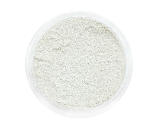 Изображение 4 Втирка для ногтей белая жемчужная 0.2 мм в баночке