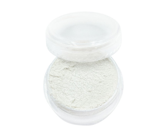 Изображение 5 Втирка для ногтей белая жемчужная 0.2 мм в баночке