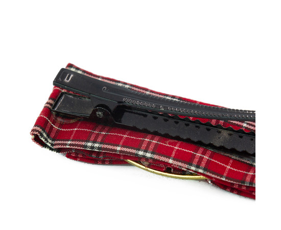 Зображення 5 Дитяча заколка для волосся, бантик в клітинку червоний