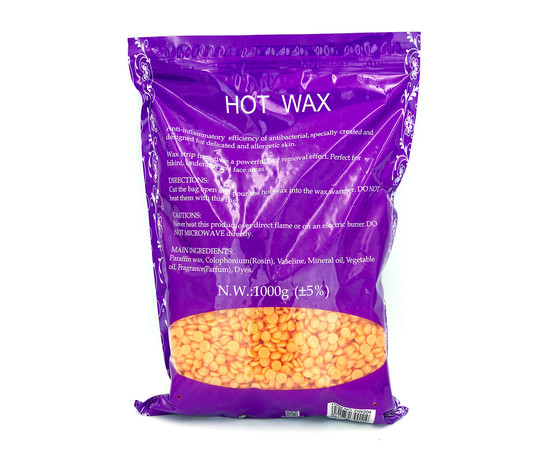 Изображение 2 Пленочный воск 1 кг в гранулах для депиляции Konsung Beauty, Апельсин