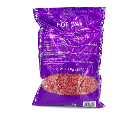 Зображення 2 Плівковий воск 1 кг в гранулах для депіляції Konsung Beauty, Гранат