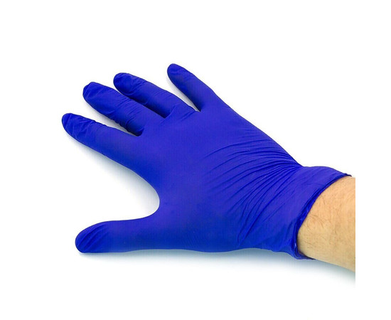 Зображення 5 Рукавички нітрилові сині 2 шт L, Розмір рукавичок: L