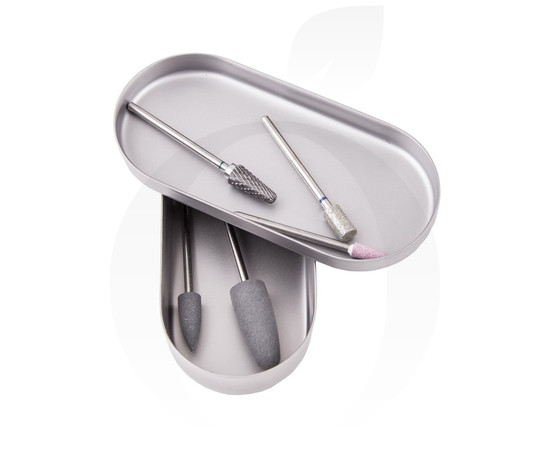 Зображення 3 Лоток з кришкою з нержавіющої сталі для фрез Staleks Pro 90х40х15 мм