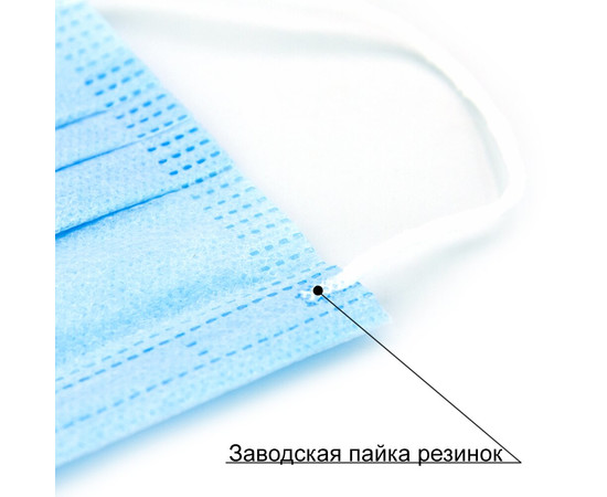 Зображення 8 Маски захистні 50 шт одноразові тришарові в упаковці Unimax Medical