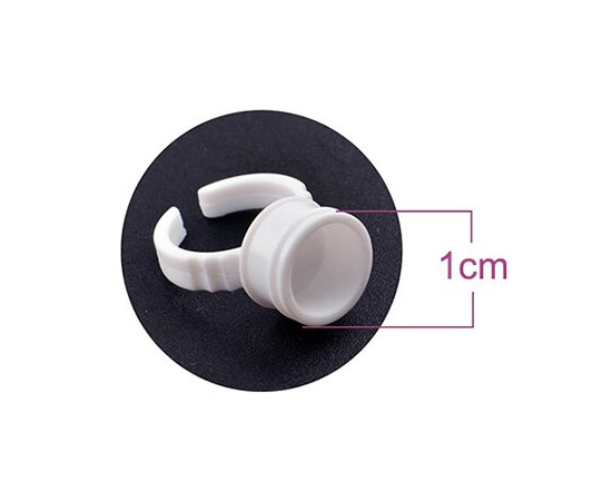 Изображение 3 Пластиковое кольцо для клея, наращивания ресниц, 100 шт