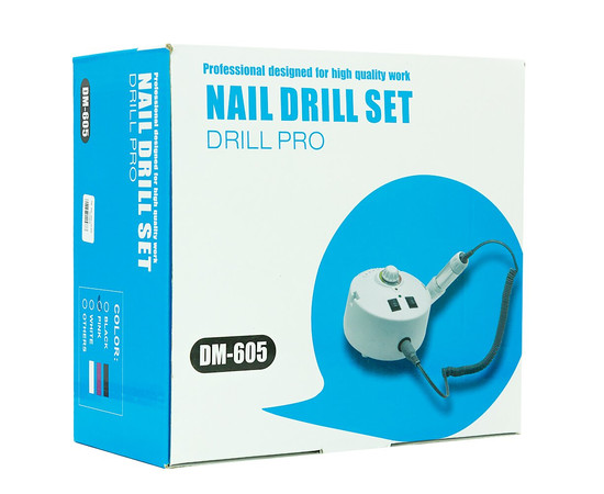 Зображення 10 Фрезер для манікюру Lilly Beaute DM 605 60 Вт 35 000 об, Колір: чорний