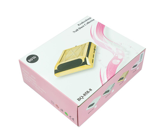 Зображення 8 Витяжка для манікюру з HEPA фільтром BQ-858-8, 80Вт, Золота