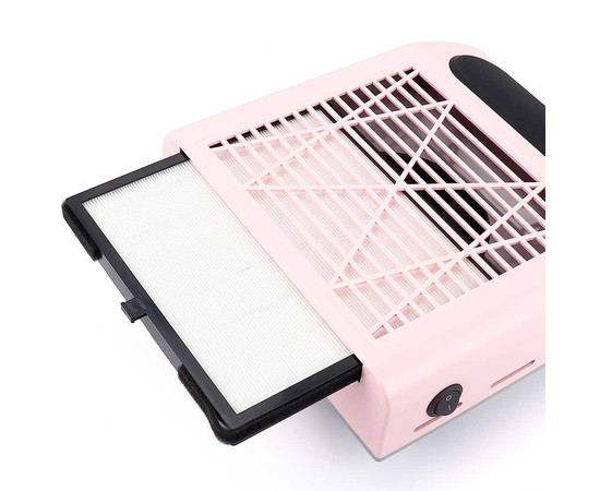 Изображение 3 Вытяжка для маникюра с HEPA фильтром BQ-858-8, 80Вт, розовая