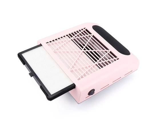 Изображение 2 Вытяжка для маникюра с HEPA фильтром BQ-858-8, 80Вт, розовая