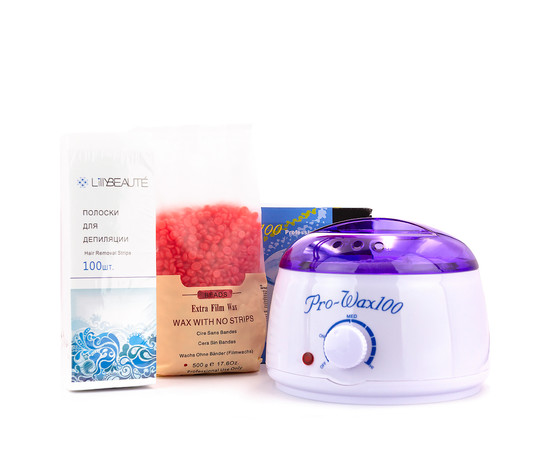 Зображення 2 Подарунковий набір для депіляції Воскоплав + Віск + Смужки для депіляції