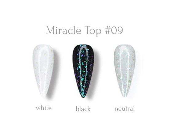 Зображення 2 Топ для гель-лаку з пластівцями юки Adore Professional 7,5 мл №09 - синій