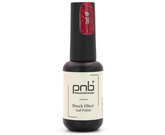 Зображення 2 Гель-лак для нігтів PNB Shock Effect 8 мл, № 07 Red, Об'єм (мл, г): 8, Колір: 007