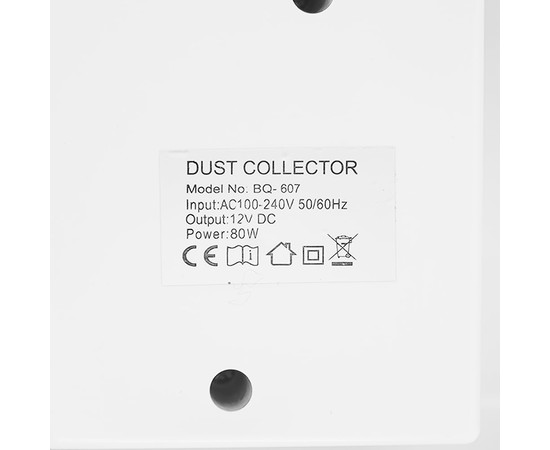 Зображення 5 Настільна манікюрна витяжка Nail Dust Collector BQ-607 80 Вт, біла