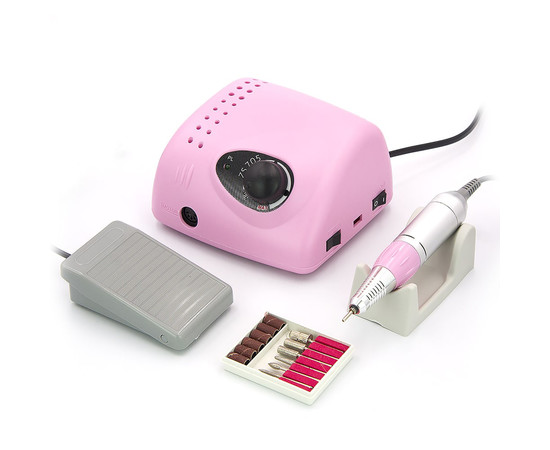 Зображення 2 Фрезер для манікюру BUCOS PRO ZS-705 65Вт/35 000 об, Рожевий, Колір: Рожевий