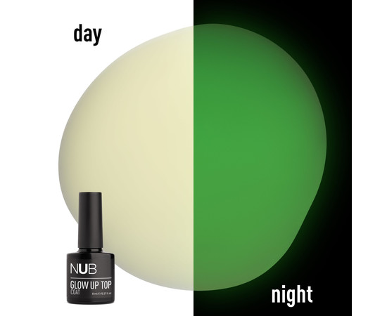 Зображення 2 Топ люмінесцентний для гель-лаку без липкого шару NUB Glow Up Top Coat, 8 мл